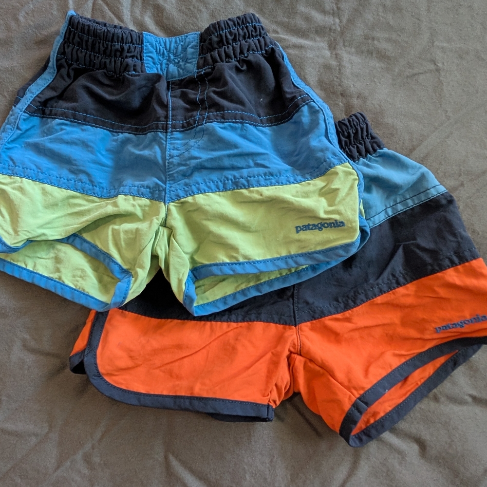 Patagonia Kids' Colorful Shorts - Blue, Green, Orange